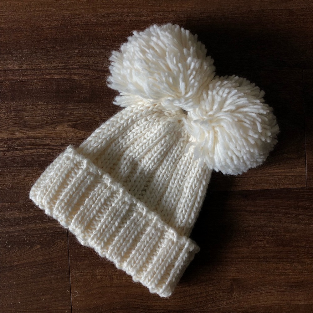 BCBG Pom Cuff Beanie